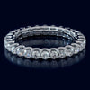 1.36CT DIAMOND 14KT WHITE GOLD 3D SHARED PRONG ETERNITY WEDDING ANNIVERSARY RING