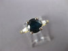 2.14CT DIAMOND & AAA SAPPHIRE 18K 2 TONE GOLD THREE STONE ENGAGEMENT RING #27435