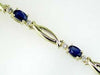2.37CT DIAMOND & AAA SAPPHIRE 14KT YELLOW GOLD 3D OVAL & ROUND TENNIS BRACELET