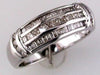 ESTATE .50CT DIAMOND 14KT WHITE GOLD ROUND PRINCESS & BAGUETTE ANNIVERSARY RING