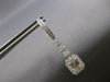 LARGE 2.93CT DIAMOND 18KT WHITE GOLD ROUND BAGUETTE & PRINCESS HANGING EARRINGS