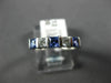 ESTATE .71CT DIAMOND & AAA TANZANITE 14KT WHITE GOLD 3D 5 STONE ANNIVERSARY RING