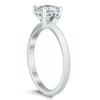 ESTATE 1.07CT DIAMOND 14KT WHITE GOLD 3D CLASSIC ROUND SOLITAIRE ENGAGEMENT RING