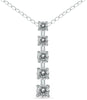 .50CT DIAMOND 14KT WHITE GOLD 5 STONE GRADUATING JOURNEY LOVE FLOATING PENDANT