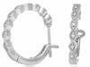 .05CT DIAMOND 14KT WHITE GOLD 3D ROUND INFINITY FILIGREE HOOP CLIP ON EARRINGS