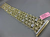 WIDE & LONG .40CT DIAMOND 14KT 2 TONE GOLD HANDCRAFTED MULTI ROW TENNIS BRACELET