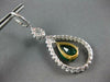 EXTRA LARGE 10.16CT DIAMOND & AAA EMERALD 18KT TWO TONE GOLD 3D HANGING EARRINGS