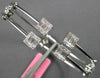 WIDE 1.0CT DIAMOND 18KT WHITE GOLD 3D ROUND & BAGUETTE INVISIBLE BANGLE BRACELET