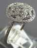 ESTATE WIDE .33CT DIAMOND 14KT WHITE GOLD 3D FLOWER STAR OF DAVID HALO FUN RING