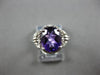3.34CT DIAMOND & AAA AMETHYST 14KT WHITE GOLD OVAL & ROUND HALO FRIENDSHIP RING