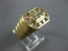 ESTATE .79CT DIAMOND 14KT YELLOW GOLD 3D CLASSIC CHANNEL OCTAGON MENS RING