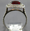 2.84CT DIAMOND & AAA GARNET 14KT WHITE GOLD CUSHION & ROUND DOUBLE HALO FUN RING