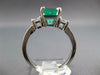 2.01CT DIAMOND & AAA EMERALD 14KT WHITE GOLD 3D PRINCESS SQUARE ENGAGEMENT RING