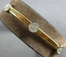 .31CT DIAMOND 14KT 2 TONE GOLD 3D PAST PRESENT FUTURE FLEXIBLE BANGLE BRACELET