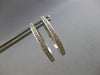 ESTATE .45CT DIAMOND 14KT WHITE GOLD 3D CLASSIC HOOP HANGING EARRINGS #28107