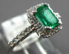 .74CT DIAMOND & AAA EMERALD 14KT WHITE GOLD SQUARE HALO CLASSIC ENGAGEMENT RING