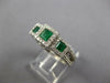2.0CT DIAMOND & AAA EMERALD 14KT WHITE GOLD 3D PRINCESS 3 STONE ANNIVERSARY RING