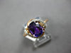 1.36CT DIAMOND & AAA AMETHYST 14K WHITE & ROSE GOLD OVAL & ROUND LOVE KNOT RING