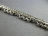 ESTATE WIDE 2.0CT DIAMOND 14K WHITE GOLD 3D ROUND CHANNEL FLORAL TENNIS BRACELET