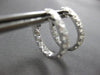 ESTATE 1.45CT DIAMOND 18KT WHITE GOLD 3D INSIDE OUT OVAL HOOP HANGING EARRINGS