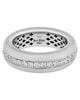 .94CT DIAMOND 18KT WHITE GOLD 3D MATTE & SHINY ETERNITY WEDDING ANNIVERSARY RING