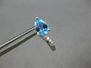 ESTATE 2.04CT DIAMOND & AAA BLUE TOPAZ 18K WHITE GOLD LEVERBACK HANGING EARRINGS