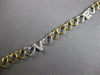 ESTATE 1.61CT DIAMOND 18KT 2 TONE GOLD HEART LOVE BY THE YARD LOVE FUN NECKLACE