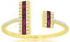 ESTATE 1.0CT AAA RUBY 14KT YELLOW GOLD 3D CLASSIC STUD EARRINGS