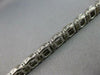 ANTIQUE .2CT OLD MINE DIAMOND & AAA EMERALD 14K WHITE GOLD TENNIS BRACELET 27522