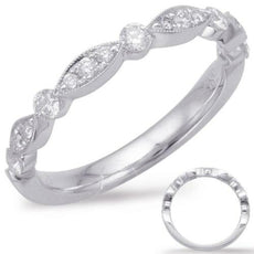 .47CT DIAMOND 14KT WHITE GOLD 3D ROUND & MARQUISE SHAPE 3 STONE ANNIVERSARY RING