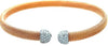 ESTATE .47CT DIAMOND 18KT WHITE GOLD 3D ROUND PAVE SNAKE FUN BANGLE BRACELET