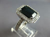 LARGE 4.74CT DIAMOND & AAA SAPPHIRE 14KT WHITE GOLD HALO ENGAGEMENT RING #27613