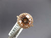 LARGE 4.13CT DIAMOND & AAA MORGANITE 18KT ROSE GOLD ROUND HALO ENGAGEMENT RING