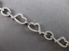 ESTATE 1.38CT DIAMOND 18KT WHITE GOLD 3D MULTI HEART LOVE KNOT TENNIS BRACELET