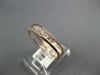 .33CT DIAMOND 14K ROSE GOLD 3D ROUND & PRINCESS CRISS CROSS ANNIVERSARY FUN RING