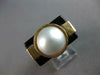 ESTATE AAA ONYX & PEARL 14KT YELLOW GOLD 3D SQUARE HANDCRAFTED FUN RING #27592