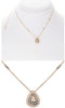.59CT WHITE & MOCHA DIAMOND 14KT ROSE GOLD 3D PEAR SHAPE & ROUND LOVE NECKLACE