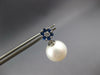 .50CT DIAMOND & AAA SAPPHIRE & SOUTH SEA PEARL 14KT WHITE GOLD FLOWER EARRINGS