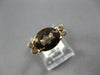 1.06CT DIAMOND & AAA SMOKY TOPAZ 14KT WHITE GOLD OVAL & ROUND FILIGREE FUN RING