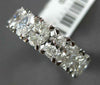 WIDE 5.67CT DIAMOND 18K WHITE GOLD OVAL & ROUND 5 STONE WEDDING ANNIVERSARY RING