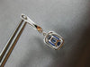 1.32CT DIAMOND & AAA SAPPHIRE 14KT WHITE GOLD EMERALD CUT HALO HANGING EARRINGS