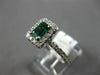 .97CT DIAMOND & AAA EMERALD 14KT WHITE GOLD SQUARE HALO CLASSIC ENGAGEMENT RING