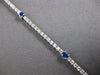 2.69CT DIAMOND & AAA SAPPHIRE 14K WHITE GOLD 3D CLASSIC ETERNITY TENNIS BRACELET