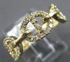 ESTATE .50CT DIAMOND 14KT YELLOW GOLD 3D CLASSIC OVAL LINK LOVE KNOT FUN RING