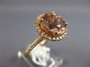 LARGE 4.13CT DIAMOND & AAA MORGANITE 18KT ROSE GOLD ROUND HALO ENGAGEMENT RING