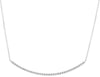 ESTATE .41CT DIAMOND 14KT WHITE GOLD 3D CLASSIC HAPPY FACE BAR FUN LOVE NECKLACE