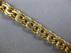 ESTATE LARGE & LONG 14KT YELLOW GOLD 3D CLASSIC SOLID DOUBLE LINK CHARM BRACELET