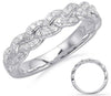 .35CT DIAMOND 14KT WHITE GOLD 3D CLASSIC WOVEN SEMI ETERNITY ANNIVERSARY RING