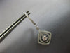 ESTATE 1.07CT DIAMOND 14K WHITE GOLD ROUND SOLITAIRE SQUARE FUN HANGING EARRINGS
