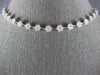 3.79CT DIAMOND 18K WHITE GOLD 3D MULTI FLOWER SEMI ETERNITY LOVE TENNIS NECKLACE